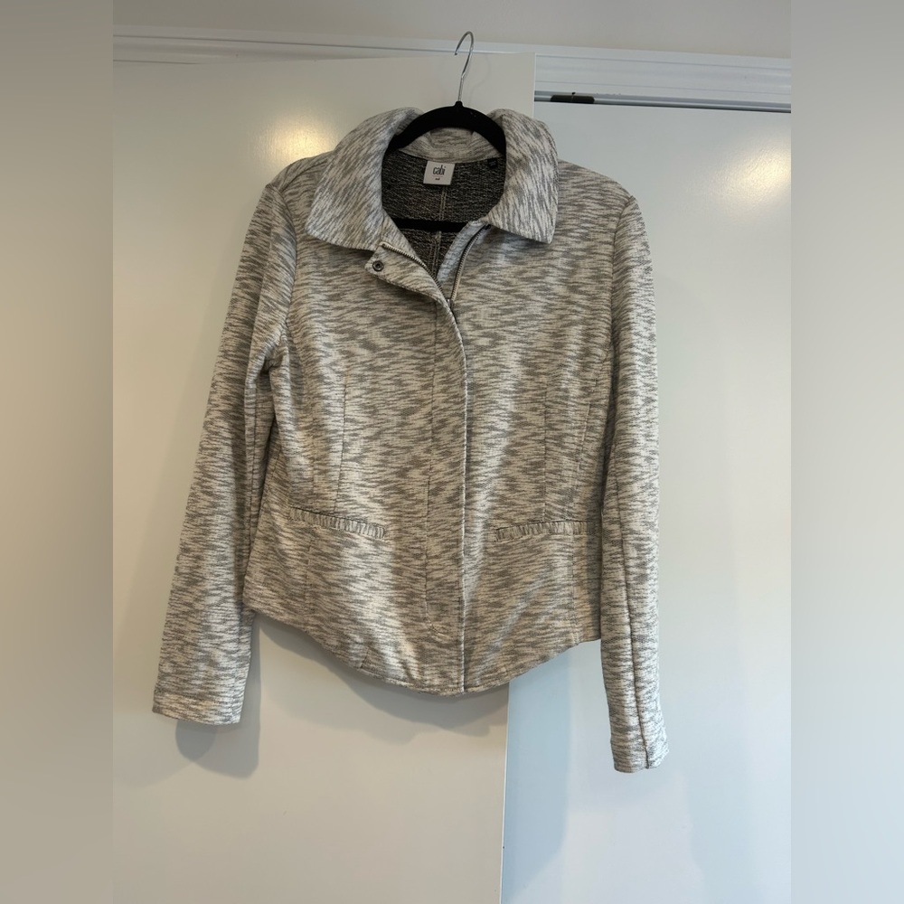 Cabi Women's Heathered Gray Neo Jacket Front Zip Style #5102 Size Medium - Picture 2 of 10